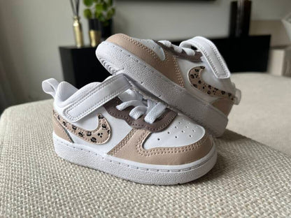 Customized Nike sneakers beige