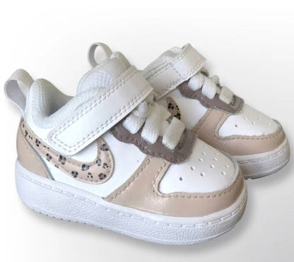 Customized Nike sneakers beige