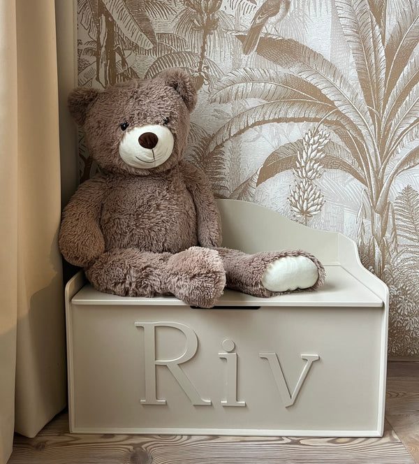 Gepersonaliseerd opbergbankje gefvefd